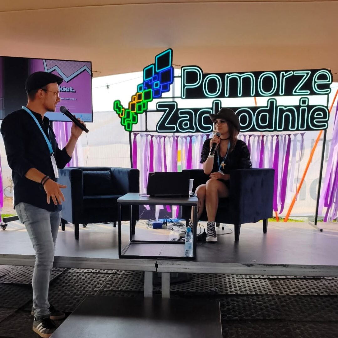 Konferansjer Mikołaj Basiński na Poland Rock Festiwal.